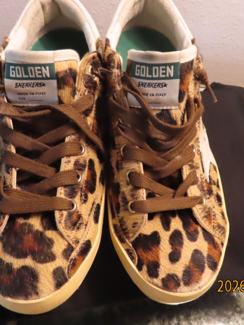 Golden Goose Women’s Super-Star in leopard-print pony skin Size 39 - Picture 15 of 16